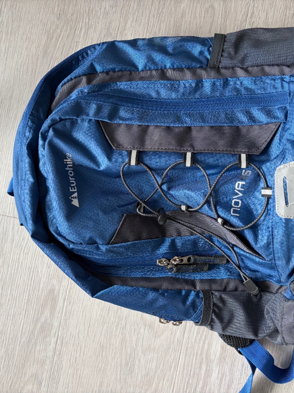 Blue hiking rucksack